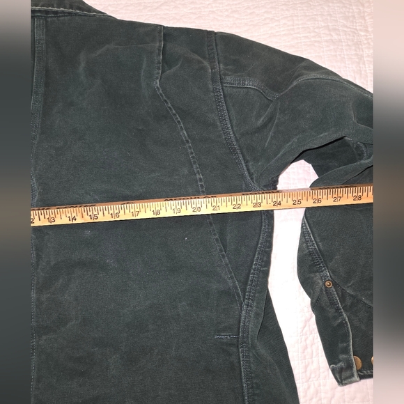 Carhartt M Large Green Chore Coat 2004 Vintage Blanket Lined Barn Coat Unisex - Picture 3 of 9